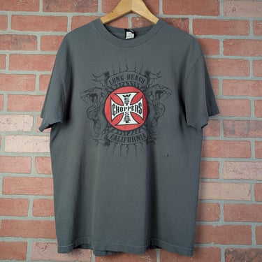 Vintage 00s Y2k Double Sided West Coast Choppers Tattoo Style ORIGINAL Graphic Tee - Large 