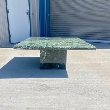 1960s Vintage Green Marble Coffee Table 