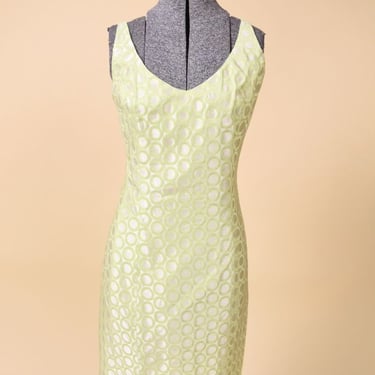 Lime Circle Print Cocktail Dress By Isabel Ardee, L