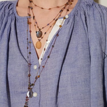 Sharing Tibetan Necklace - Labradorite Blue