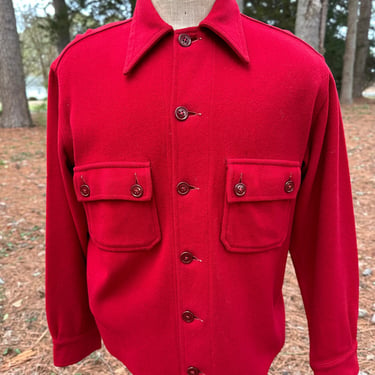 1940s Red Wool Hunting Shirt Gun Flint The Kennoc Co 