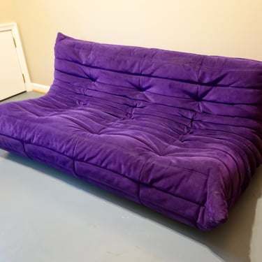 Authentic Ligne Roset Togo Three Seat Sofa Purple - Free Shipping 