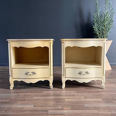 Pair of Vintage French Provincial Painted Night Stands, c.1960’s 