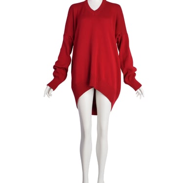 Maison Martin Margiela Vintage SS 1998 Flat Pattern Red Knit Sweater