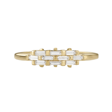 Woven Baguette Diamond Ring — Commitment, Curated