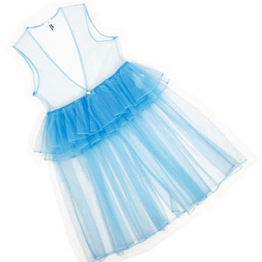 Noir Kei Ninomiya 2021 baby blue tulle dress