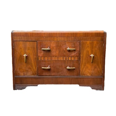 Free Shipping Within Continental US - Vintage Mid Century Modern Art Deco Credenza Cabinet Storage 