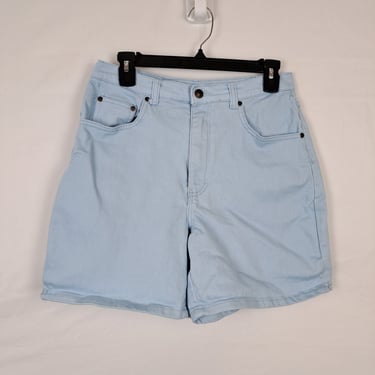 Vintage 90s Light Blue High Waist Denim Shorts, Size 30 Waist 