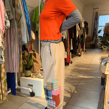 Collage pants, sand patch
