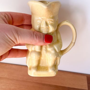 Small Butter Yellow Toby Jug. 