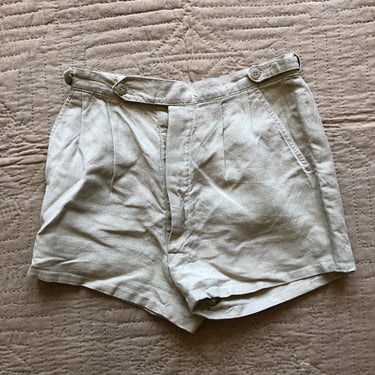 50s Linen Shorts 26 