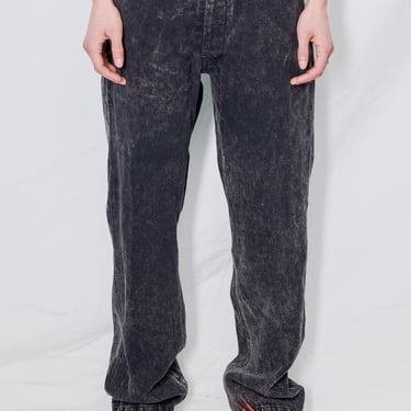 Stonewashed Black Denim Five Pocket Jean