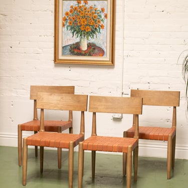 Maritza Brown Strap Dining Chairs