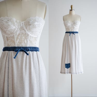 gray midi skirt | 90s y2k vintage waffle weave knit denim longline skirt 