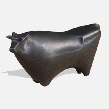 Colin Melbourne Ceramic Glazed Cow Sculpture for Beswick 