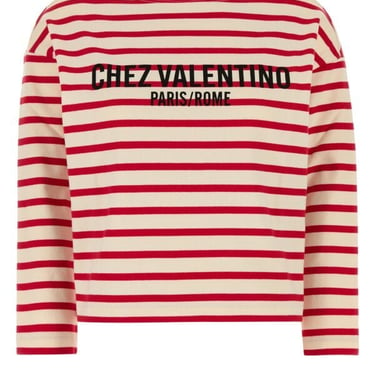 Valentino Garavani Women Embroidered Cotton T-Shirt