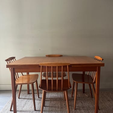 Teak extension dining table