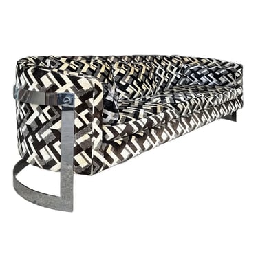 Chrome Sofa by Flair in the Style of Milo Baughman
