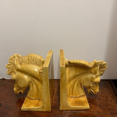Vintage Whole Wheat Horse Bookends 
