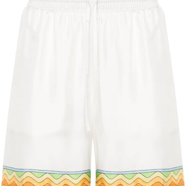 Casablanca Men Drawstring Silk Shorts