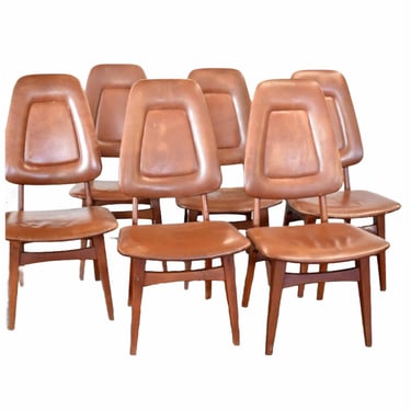 Free Shipping Within Continental US - Vintage Danish Modern Dining Chairs Set Of 6. Made in Denmark. 