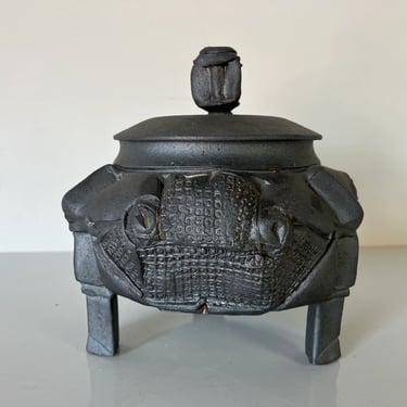 80's Kanchis Brutalist Sculptural Art Pottery Vase 