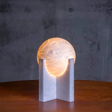 ALABASTER ORB TABLE LAMP