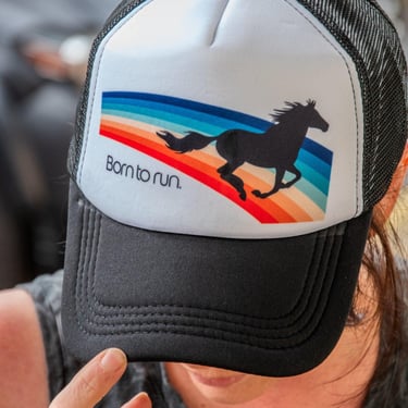 Ready to Ship | Trucker Hat | Hand Printed | Born to Run 