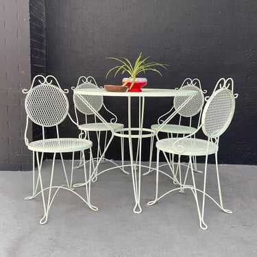 Mint Wrought Iron Gadren Table & Chairs
