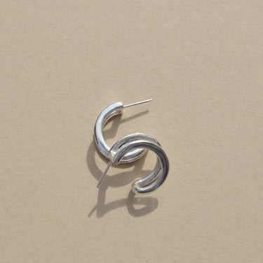 Tiny Gemini Earrings in Silver