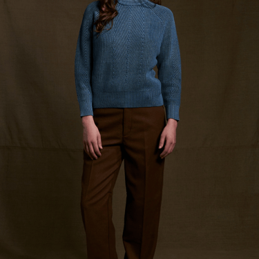 Chelsea Cotton Sweater - Denim Blue