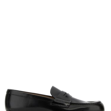 Vintage PRADA Square Toe Loafers in Black Leather sz 38.5 8