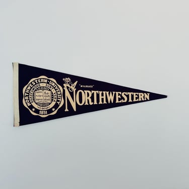 Vintage Northwestern University Pennant 