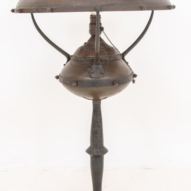 Vienna or Berlin Secession Copper &amp; Bronze Lamp