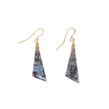 OOAK Purple Agate Drop Earrings