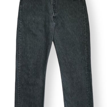 Vintage 80s Levi’s 501 Made in USA Faded Black/Dark Grey Denim Jeans Size W33 L30 