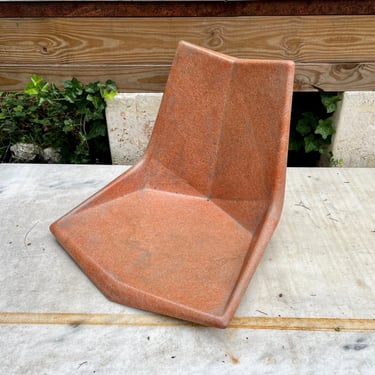 Orange Paul McCobb Fiberglass Origama Chair Top with One Hole Vintage Mid-Century Modern 1960s Parts 
