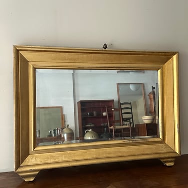 Gilt wood mantel mirror