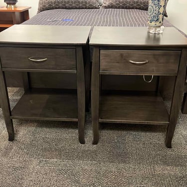 Pair of Dark Grey Boston Interiors Nightstands