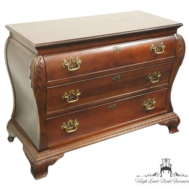 CENTURY FURNITURE Banded Mahogany Traditional Style 46" Bombe Low Chest 