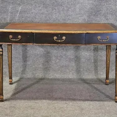 French neoclassical style writing desk with leather top