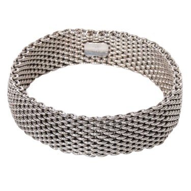 Tiffany & Co. - Sterling Silver Somerset Mesh Weave Bangle Bracelet