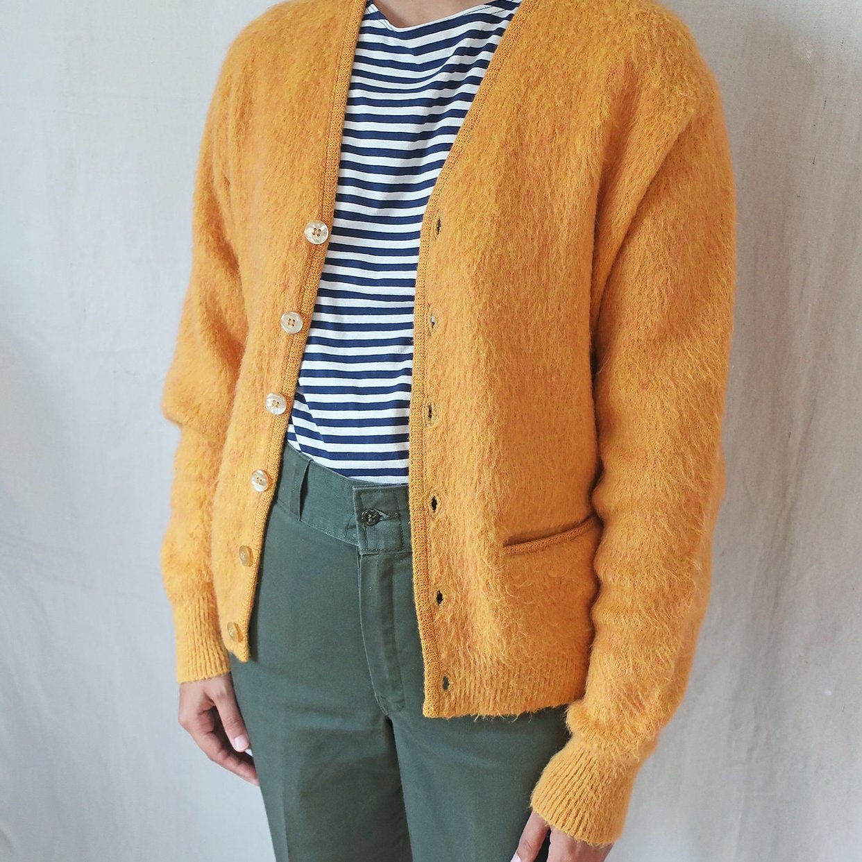 【Vintage】70's sears Mohair Cardigan Sears Cardigan -70s Mohair M 60% Acrylic 40% Black Used | eBay