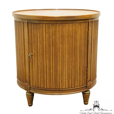 HENREDON FURNITURE Italian Mediterranean Tuscan Style 22" Round Accent Cabinet End Table 43-3802 