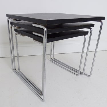 Vintage Set of Three Nesting Tables By Brabantia 