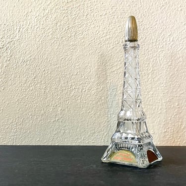 Vintage 60s Jules Robin Cognac Eiffel Tower Shaped Bottle Decanter Storage Bottle 