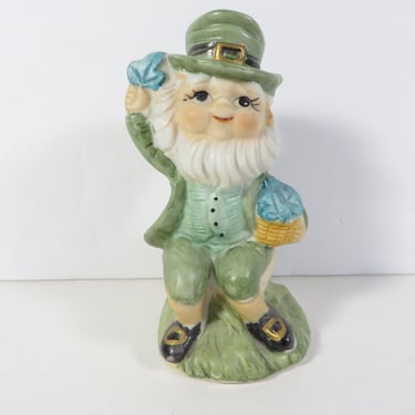 Vintage St. Patrick's Day Porcelain Leprechaun 