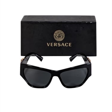 Versace - Black Thick Cat Eye Sunglasses