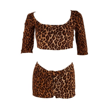 Dolce & Gabbana Leopard Print Short Set