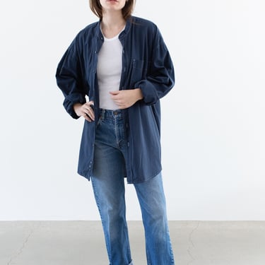 Vintage Eddie Bauer Blue Overdye Long Sleeve Contrast Color Cotton Work Shirt | Simple Blouse | XL XXL 